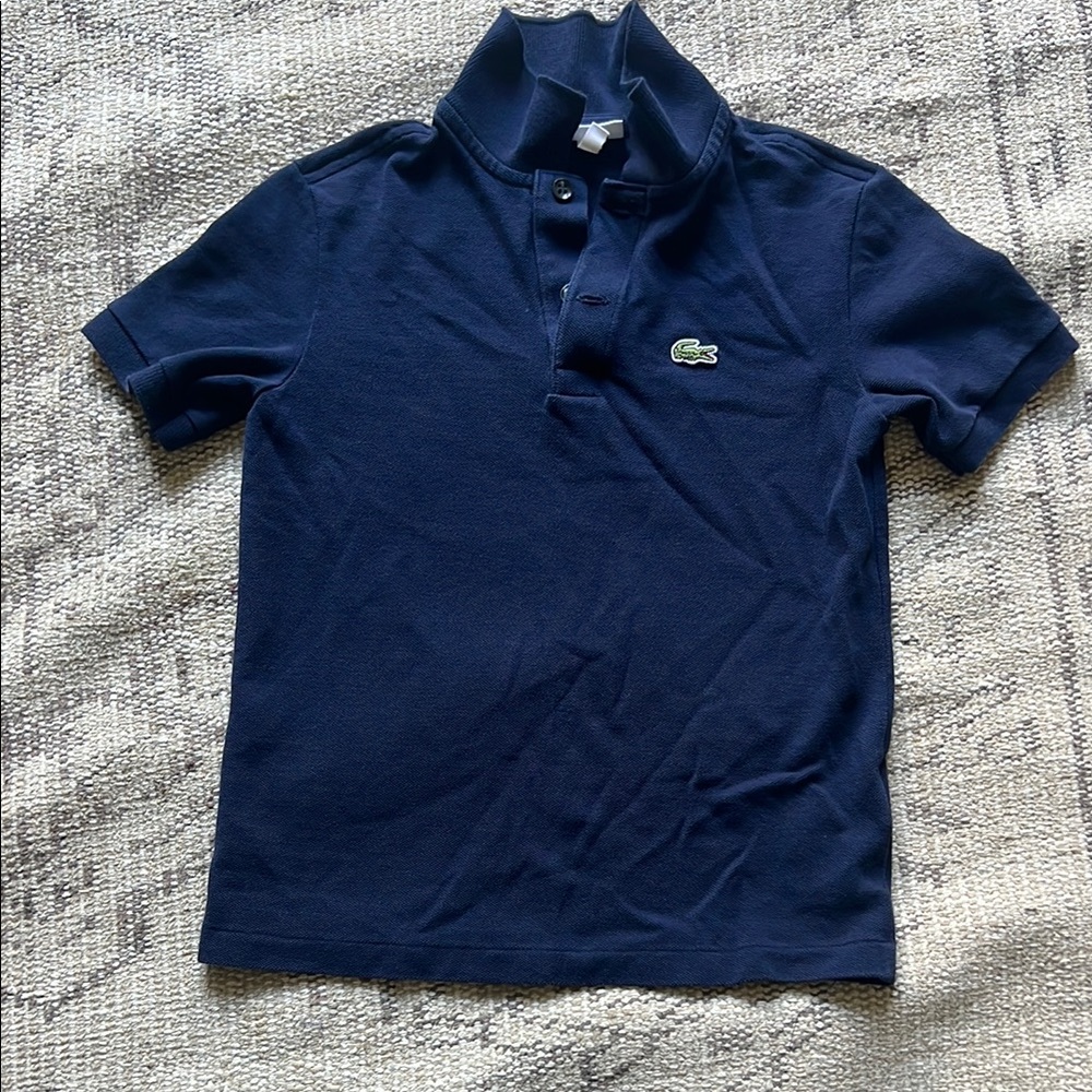 Lacoste Blue Polo Shirt Classic Design Short Sleeves